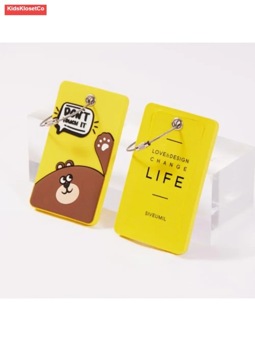 Funny Animal Silicone Luggage Tags with Steel Loops and Privacy Cover